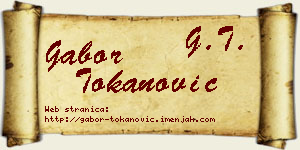 Gabor Tokanović vizit kartica